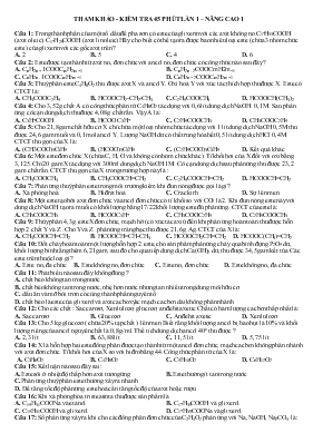 Tham khảo - Kiểm tra 45 phút lần 1  Nâng cao 1 môn hóa học 12